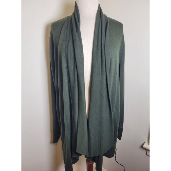 Athleta open front Cardigan sweater green Large Lightweight - Picture 2 of 7